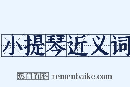 小提琴近义词是什么意思的图片